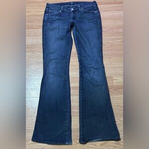 7 For All Mankind Dark Blue Flare Jeans